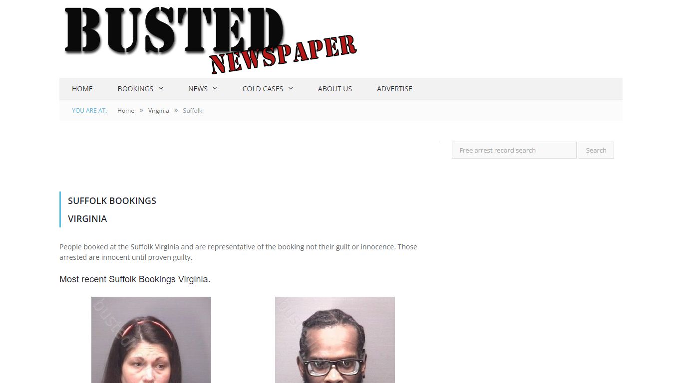 Suffolk, VA Mugshots - BUSTEDNEWSPAPER.COM